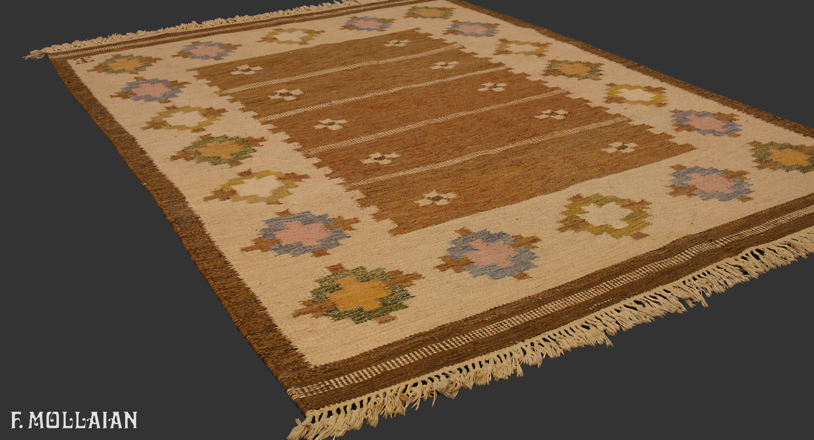 Semi-Antiker Schwedisch Kilim n°:65345071